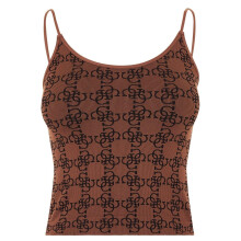 Guess Womens/Ladies Monogram Ribbed Fitted Top