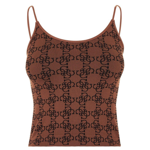 Guess Guess Womens/Ladies Monogram Ribbed Fitted Top