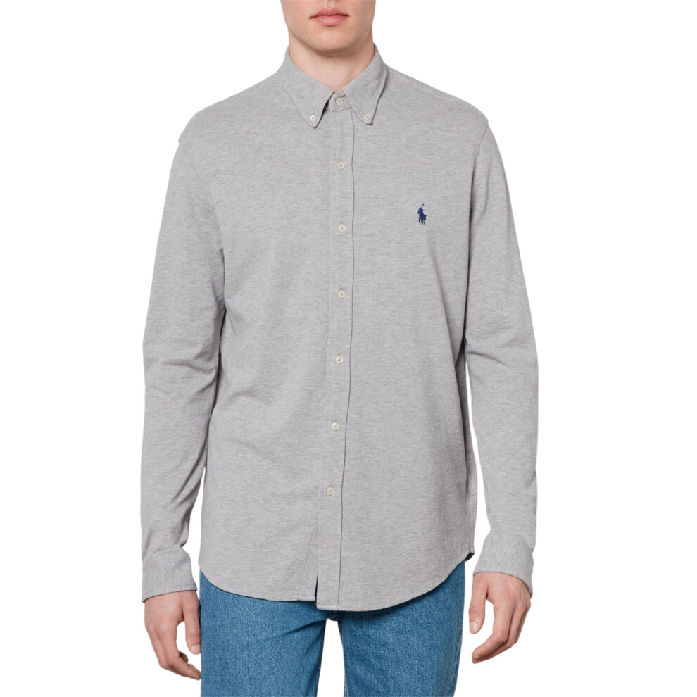 Ralph Lauren (L, Heather) Mens Embroidered Logo Oxford Shirt Multicoloured