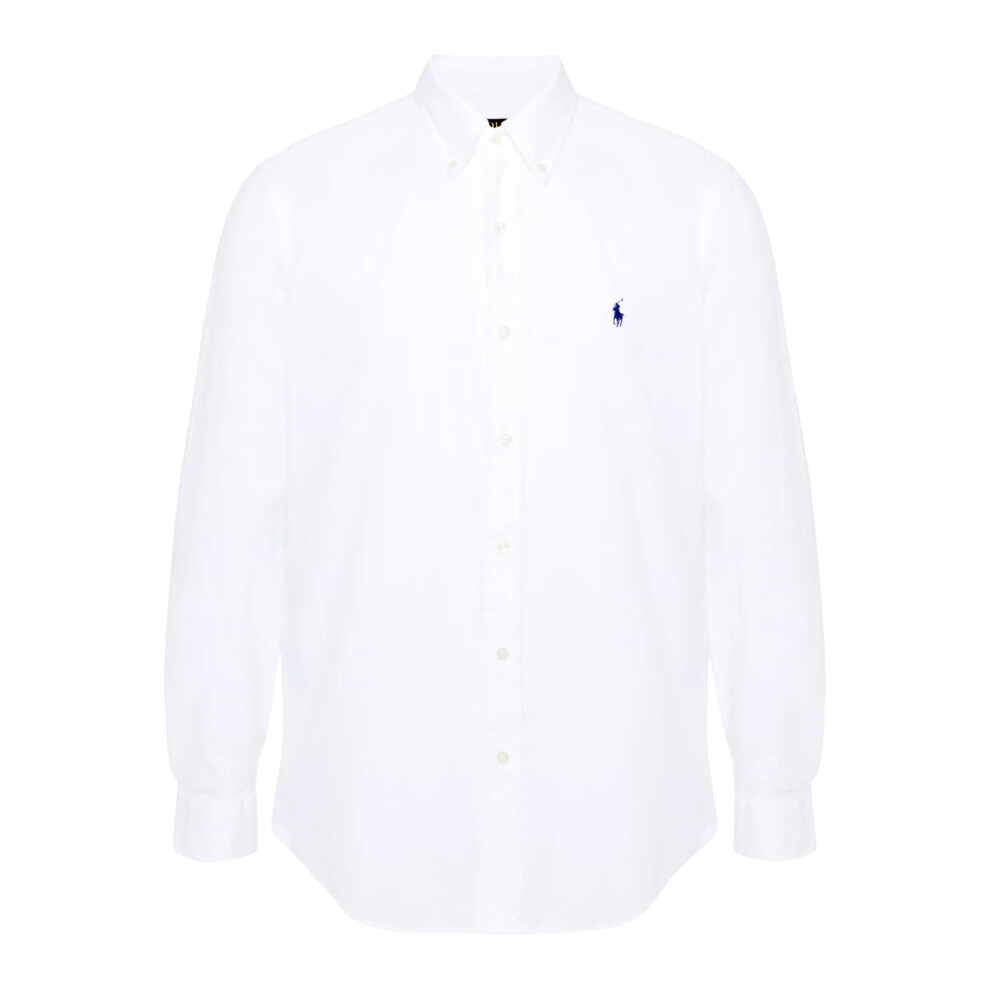Ralph Lauren (Xl, ) Mens Embroidered Logo Oxford Shirt White
