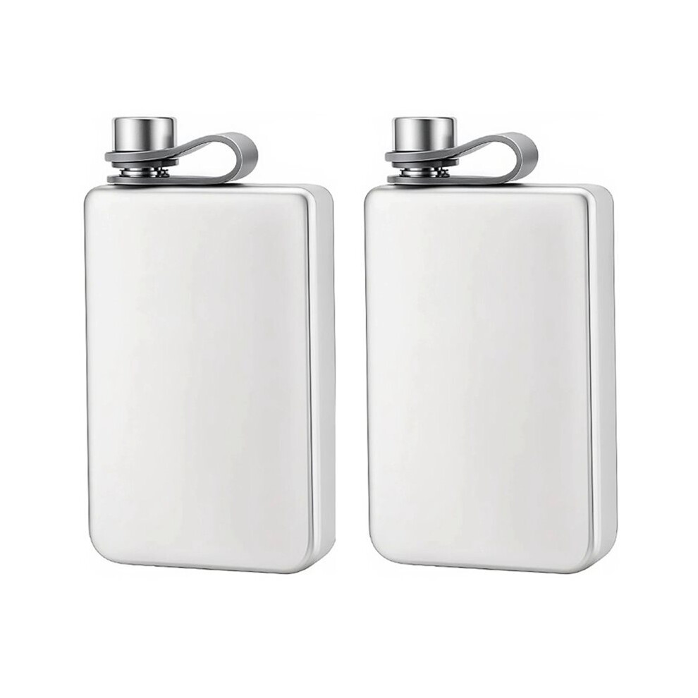 Stainless Steel 9Oz Pocket Hip Flask Drink Whiskey Flasks Russian Liquor Pot Painted Wine Bottle As Gift Silver 6031379144938