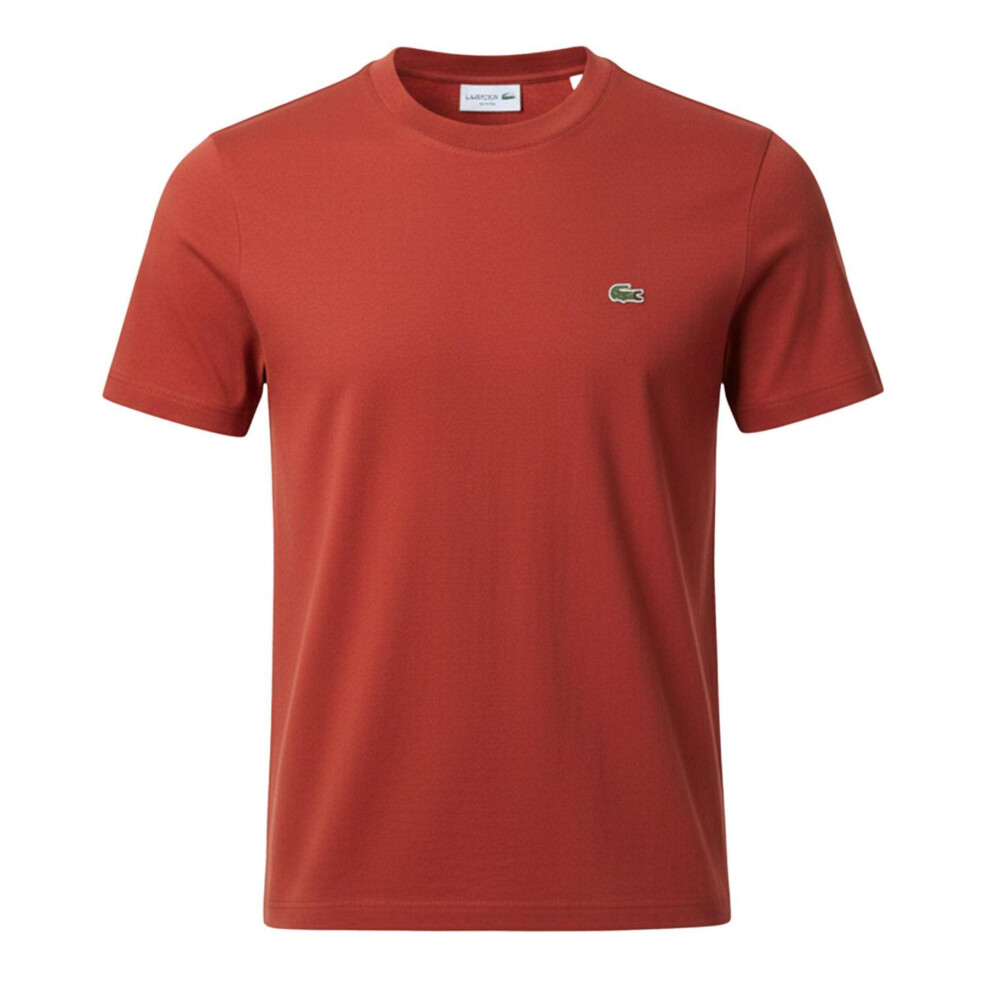 Lacoste (M, ) Mens Embroide Logo Midweight T-Shirt Red