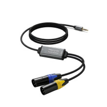 Isolateur Audio 3,5 mm Vers Double XLR PRO U101 : Isolateur de Bruit XLR, Filtre Anti-Bruit, Isolateur de Bruit Audio