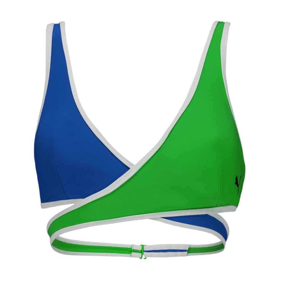 Puma (8 Uk, /Green) Womens/Ladies Plunge Bikini Top Blue