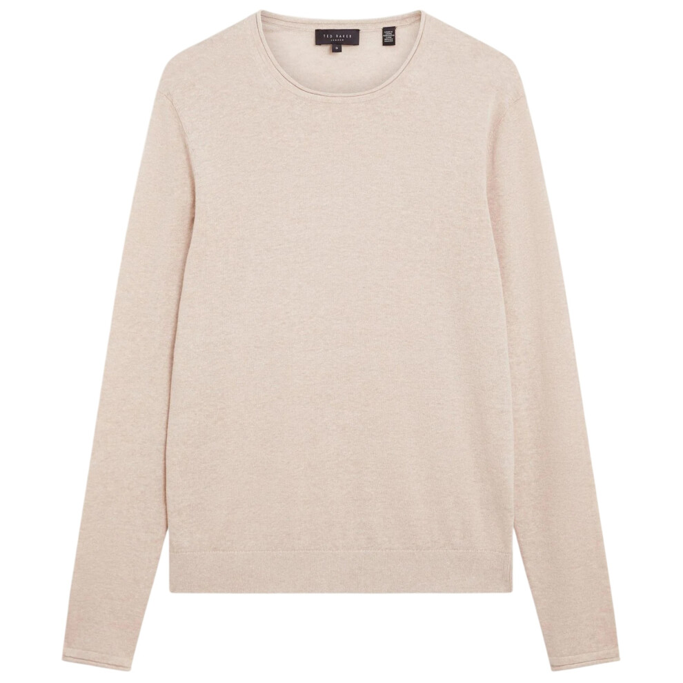 Ted Baker (Xl, Taupe) Mens Linen Blend Crew Neck Jumper Multicoloured