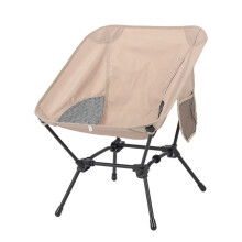 Quadratischer Campingstuhl, Bequemer Freizeitstuhl, Strandhocker zum Angeln, Klappbarer Outdoor-Stuhl, Mondstuhl Aus Eisenrohr, Khaki
