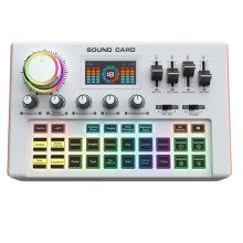 Carte Son Externe pour Diffusion en Direct, Table de Mixage Audio, pour le Streaming Musical en Direct, L'Enregistrement de Musique, le Karaoké, le