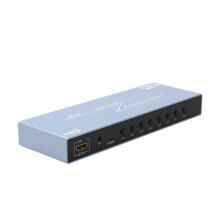 4K 60Hz -Compatible2.1 Splitter 8x1 Switcher Video Converter 4K 60Hz Support HDR IR Remote