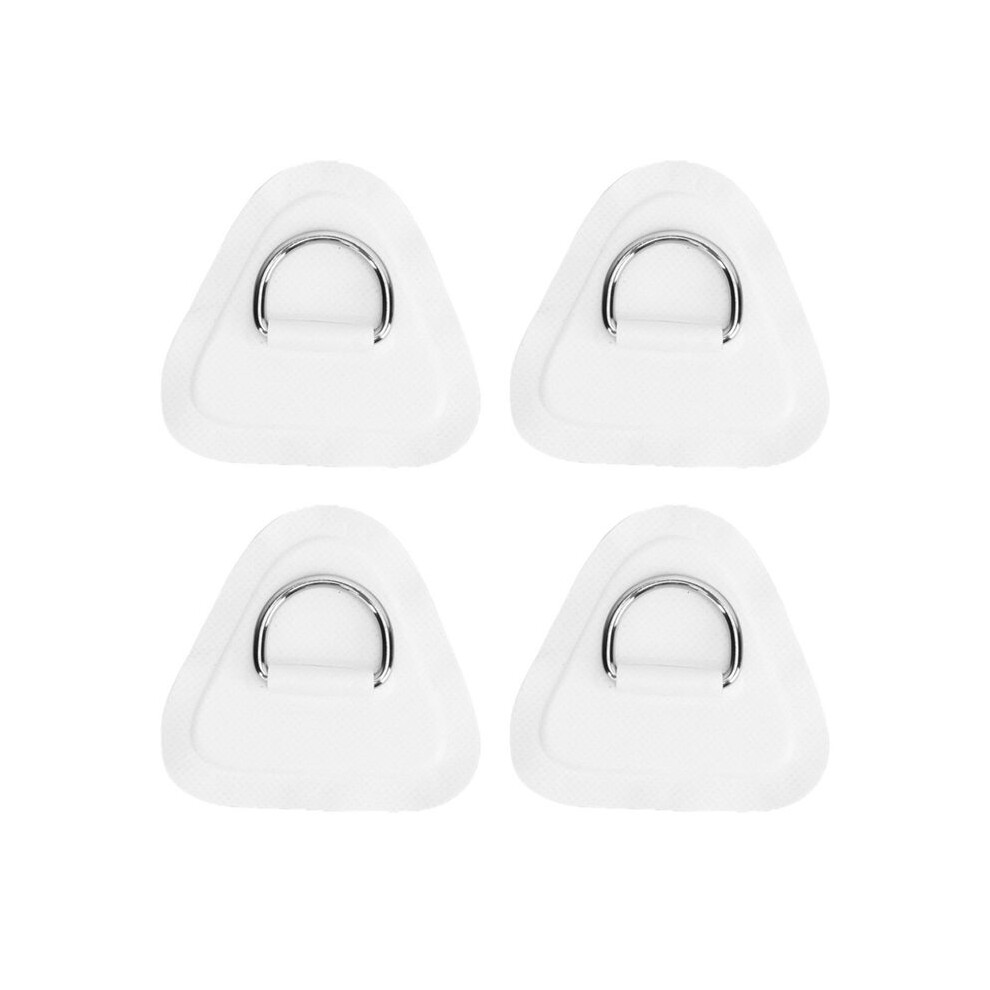 4 Pcs D Ring Patch Stainless Stainless Steel D Ring Triangle Patch For Pvc Inflatable Boat Raft Kayak Boat Surfboard C 4711184668547