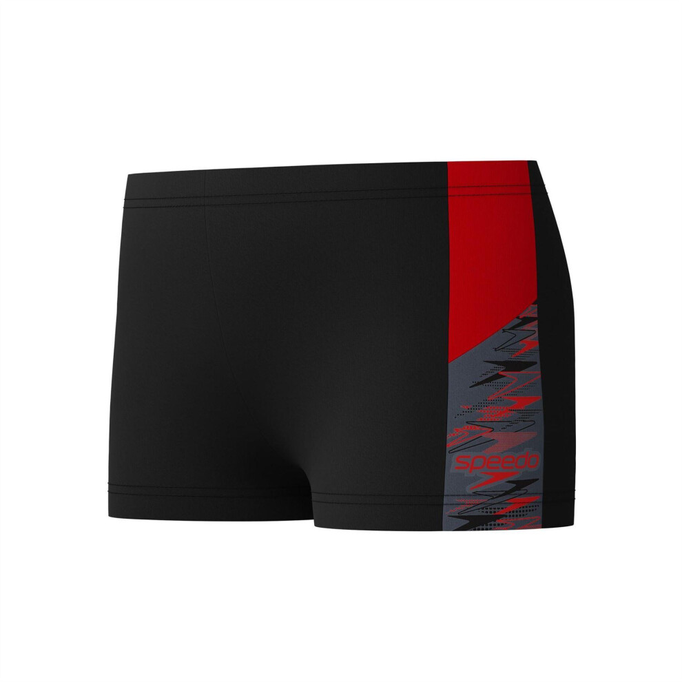Speedo (12-13 Years, Anthracite/Red) Childrens/Kids Dive Swimming Trunks Red