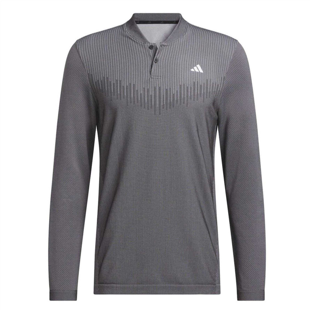 Adidas Mens Ultimate365 Tour Primeknit Performance Long-Sleeved Polo Shirt