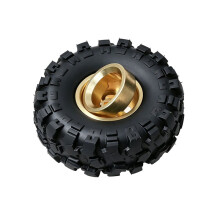 4PCS 0.7" Wheels Brass Hubs Tires with Counterweight Kit for 1/30 SCX30 RC Car Upgrade Parts with Counterweight Rings