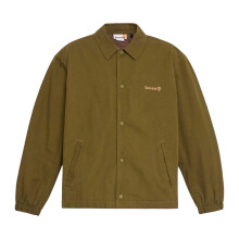 (S, Dark Olive) Timberland Mens Coach Overshirt