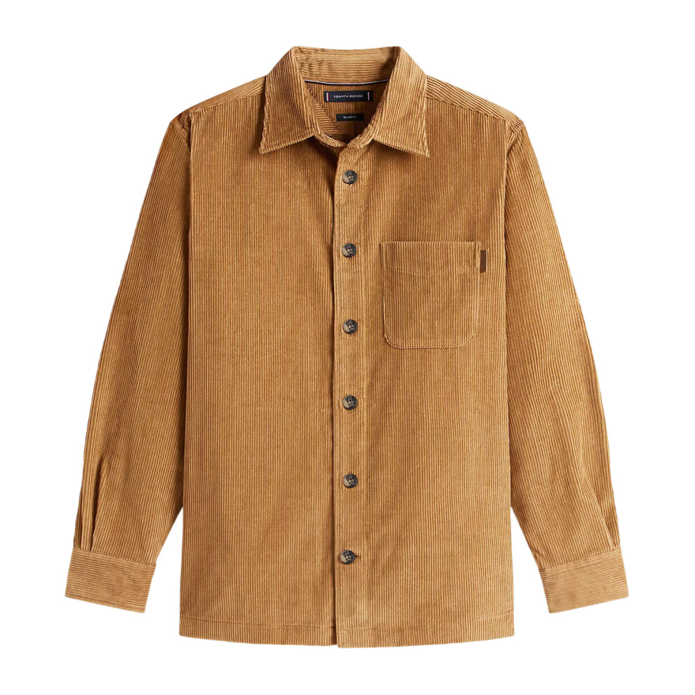 Tommy Hilfiger (Xl, Hickory) Mens Corduroy Overshirt Multicoloured
