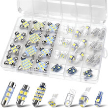 48Pcs Led Interior Car Lights Kit,6500K White Interior Bulbs Replacement (194 T10 DE3175 W5W 168), for Cars Trucks RVs