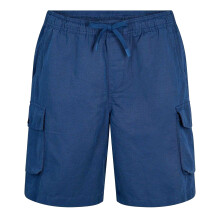 (S, Dark Denim) Timberland Mens Cotton Linen Comfort Cargo Shorts