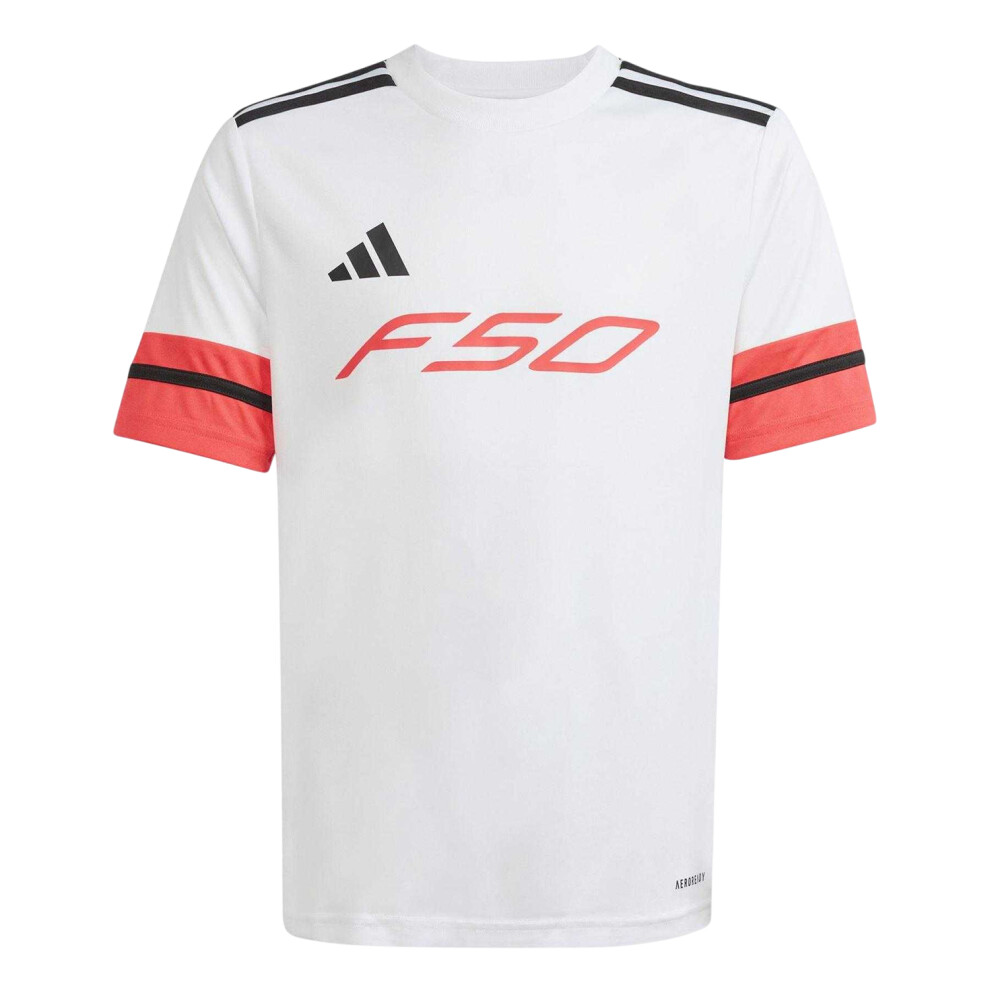 Adidas (9-10 Years, White/Red) Childrens/Kids F50 Jersey Red