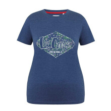 (18 UK, Navy Marl) Lee Cooper Womens/Ladies Classic Flowers T-Shirt