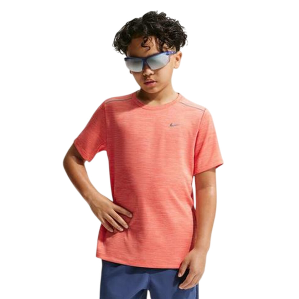 Nike (9-10 Years, ) Boys Miler Dri-Fit Training Top Orange
