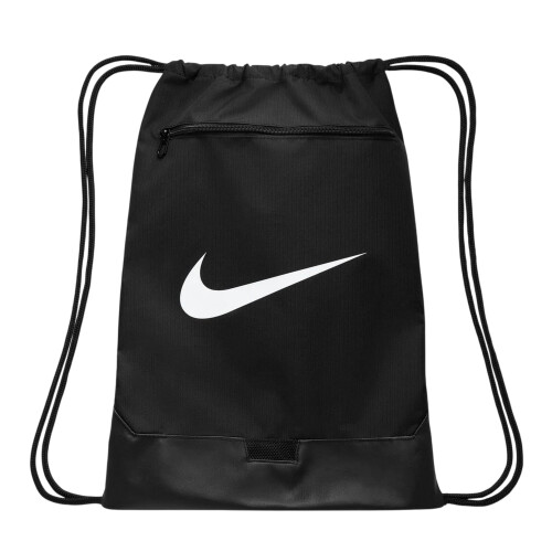 Nike (One Size, Black) Nike Brasilia Logo Gym Drawstring Bag