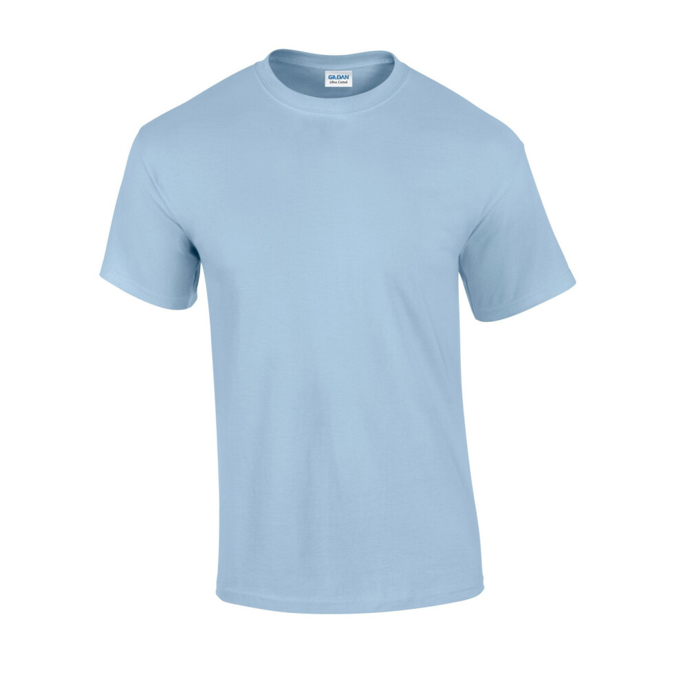 Gildan (Xl, Light ) Mens Ultra Cotton T-Shirt Blue