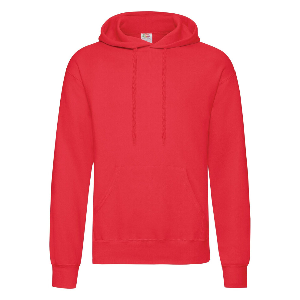 Fruit Of The Loom (M, ) Unisex Adults Classic Hooded Sweatshirt Red