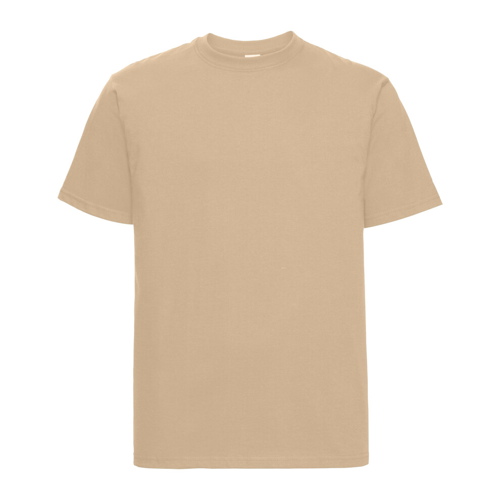 Russell (Xl, Tan) Europe Mens Classic Heavyweight Ringspun Short Sleeve T-Shirt Multicoloured