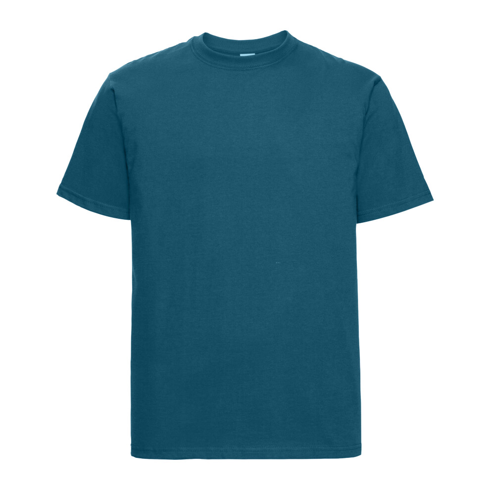 Russell (Xl, Petrol ) Europe Mens Classic Heavyweight Ringspun Short Sleeve T-Shirt Blue