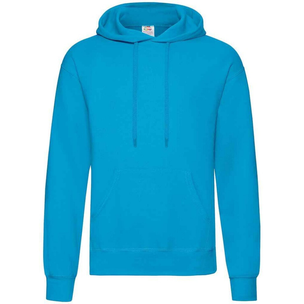 Fruit Of The Loom (Xl, Azure) Adults Unisex Classic Hooded Sweatshirt Multicoloured
