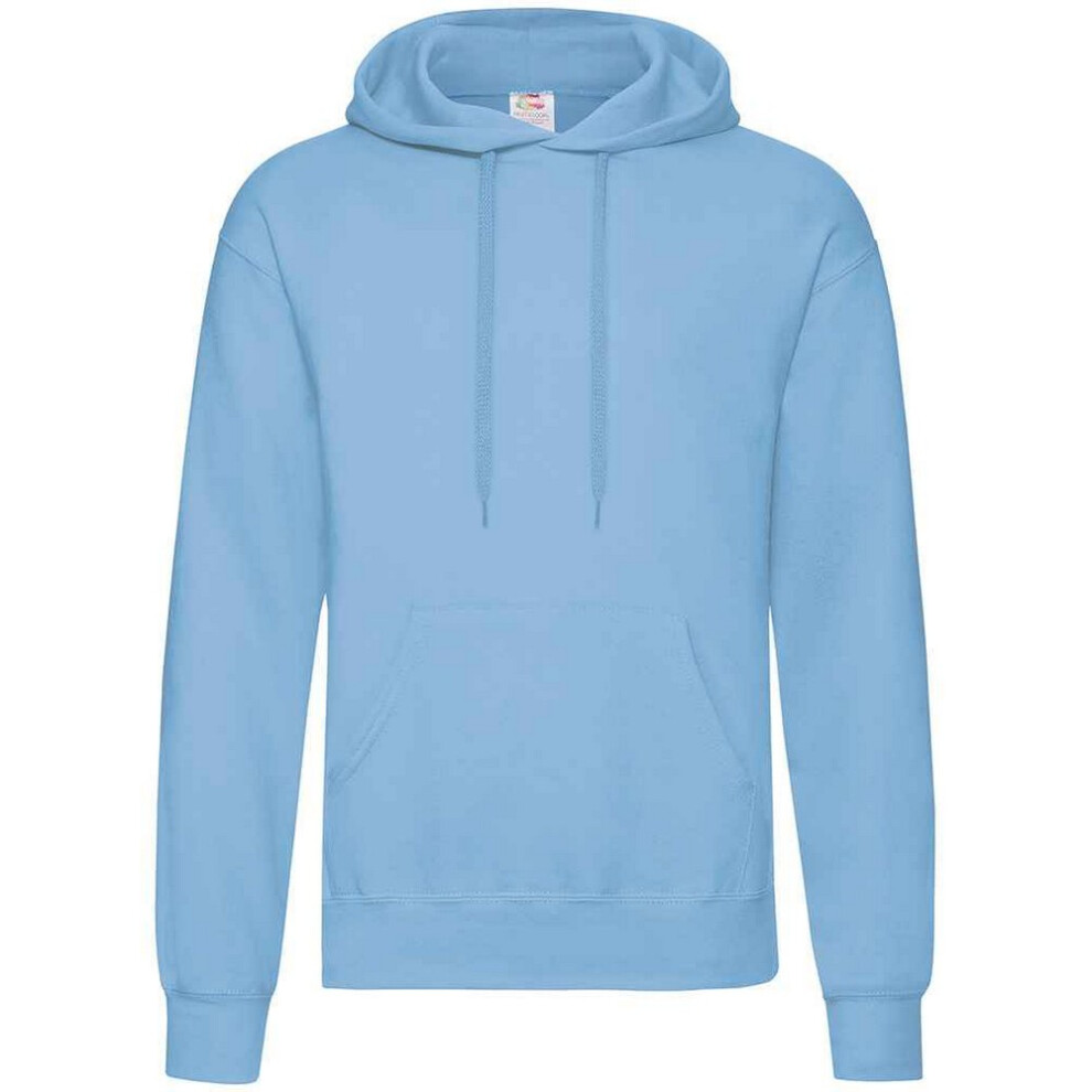 Fruit Of The Loom (Xl, Sky ) Adults Unisex Classic Hooded Sweatshirt Blue