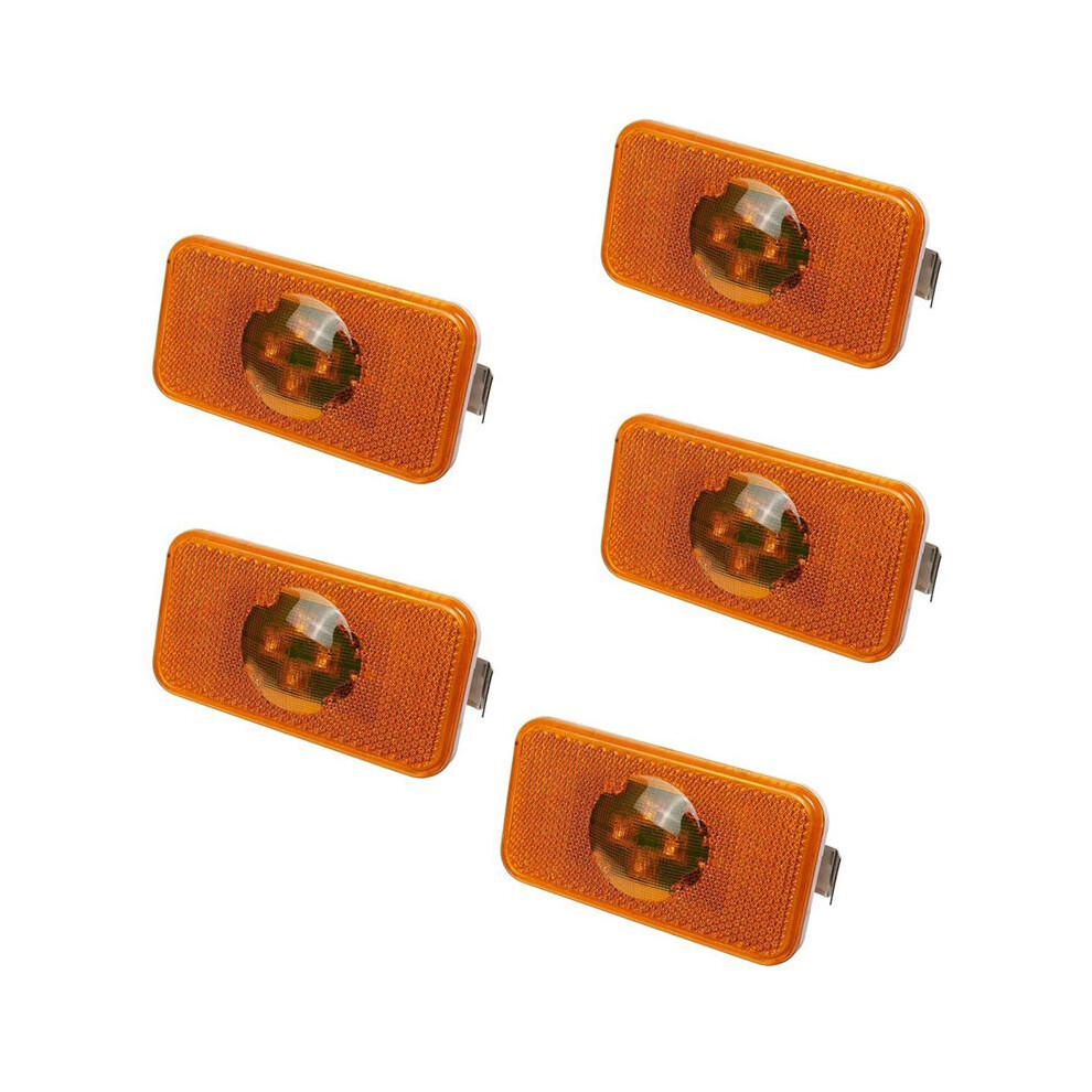 5Pcs 24V Car Truck Led Side Indicator Lamp 4 Led For Trucks Fm/Fh Light/Amber 6033228991328