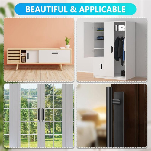 20pcs Self-Stick Push Pull Helper,Drawer Pulls ABS Plastic Adhesive Door Handles Peel and Stick Cabinet Handles 2