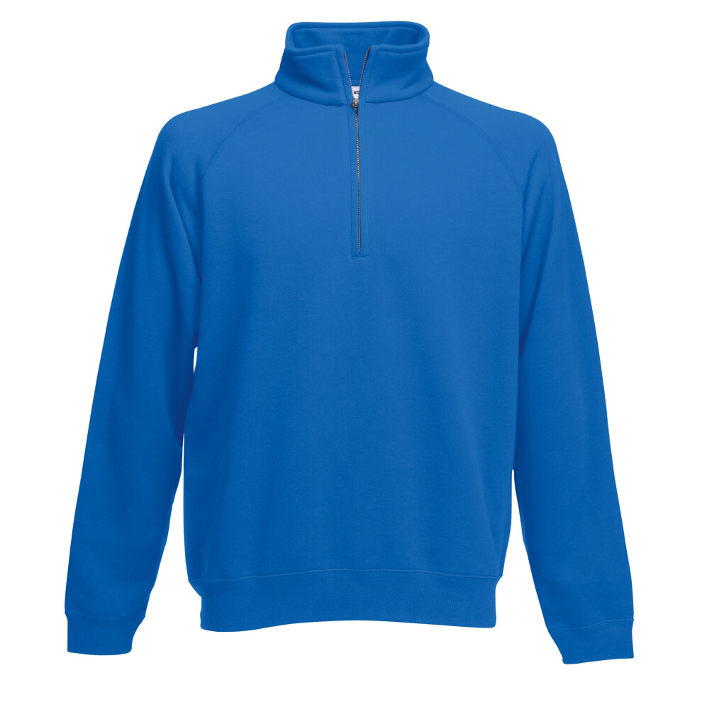 Fruit Of The Loom (M, Royal ) Mens Premium 70/30 Zip Neck Sweatshirt Blue