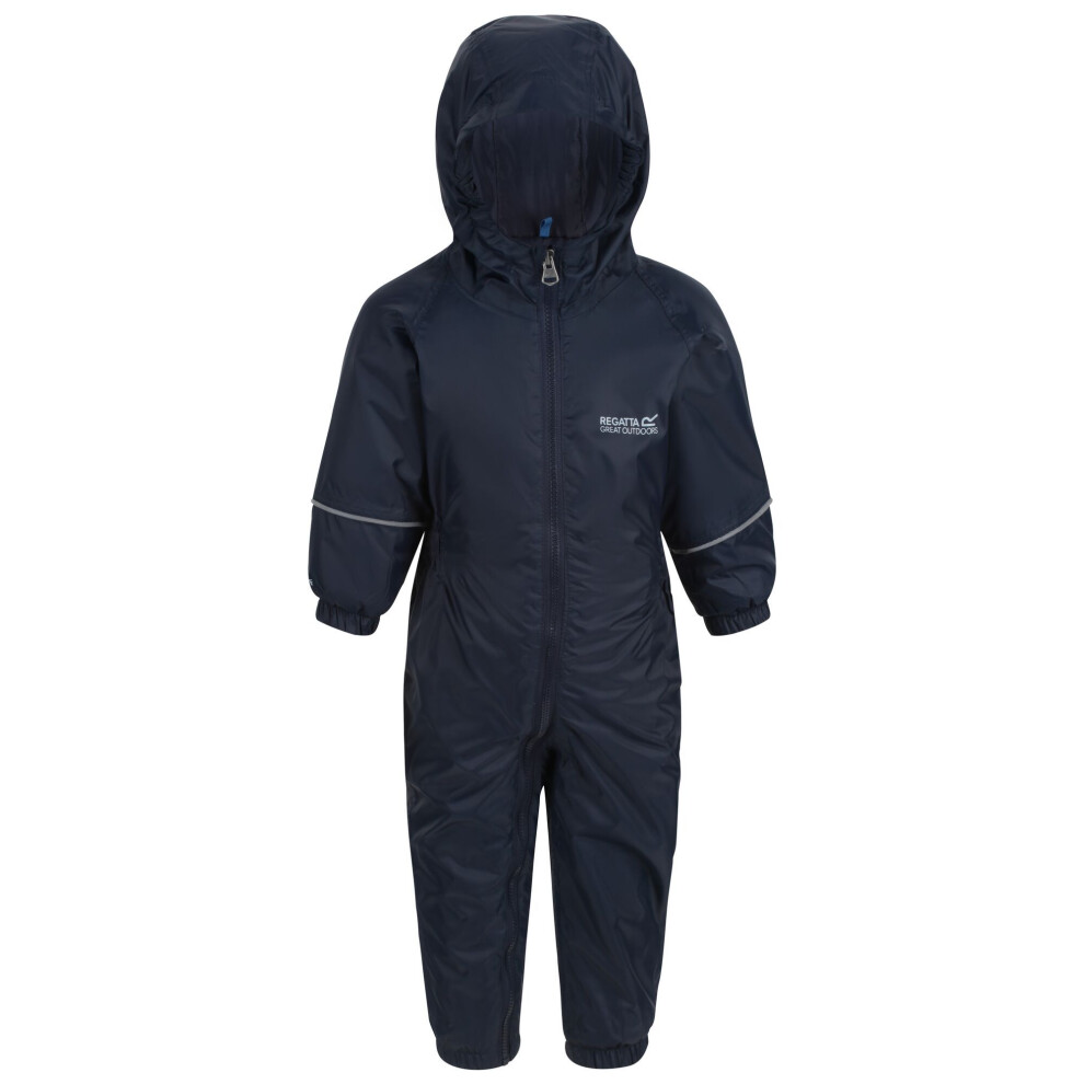 Regatta (6-12M, Navy) Great Outdoors Childrens Toddlers Splosh Iii Waterproof Rainsuit Blue,Multicoloured