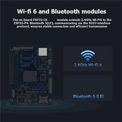 8 Inch ESP32-P4-WIFI6 Development Board IPS Capacitive Touch Screen TFT LCD Display with Camera Battery 2