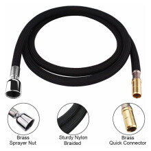 67in K-1219935-BC Pull Out Kitchen Faucet Hose Brass Nylon Woven Replacement Fits for