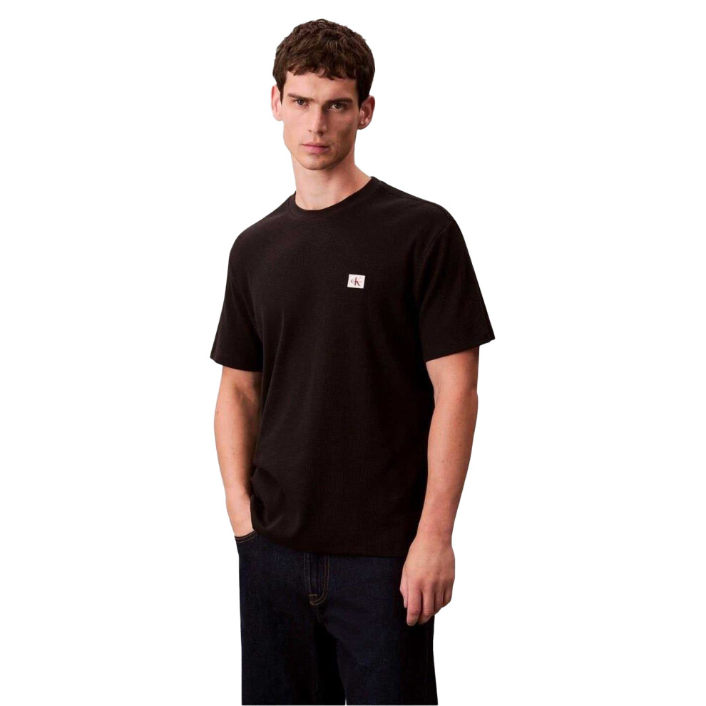 Calvin Klein (Xl, ) Mens Badge Waffle T-Shirt Black