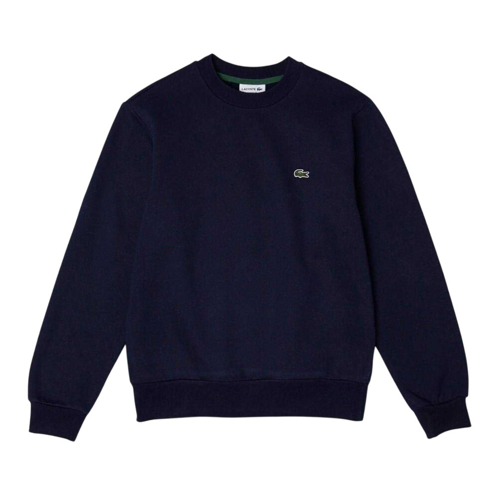 Lacoste (3Xl, Navy) Mens Embroidered Logo Fleece Crew Neck Sweatshirt Blue,Multicoloured