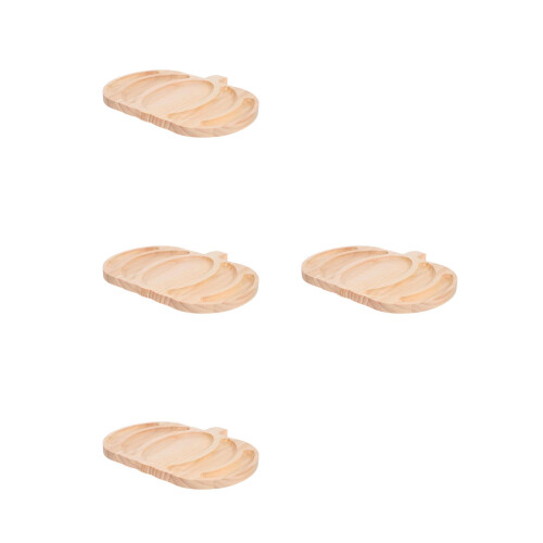 4Pièces Plateau Bois En Forme De Khaki Pour Halloween 2