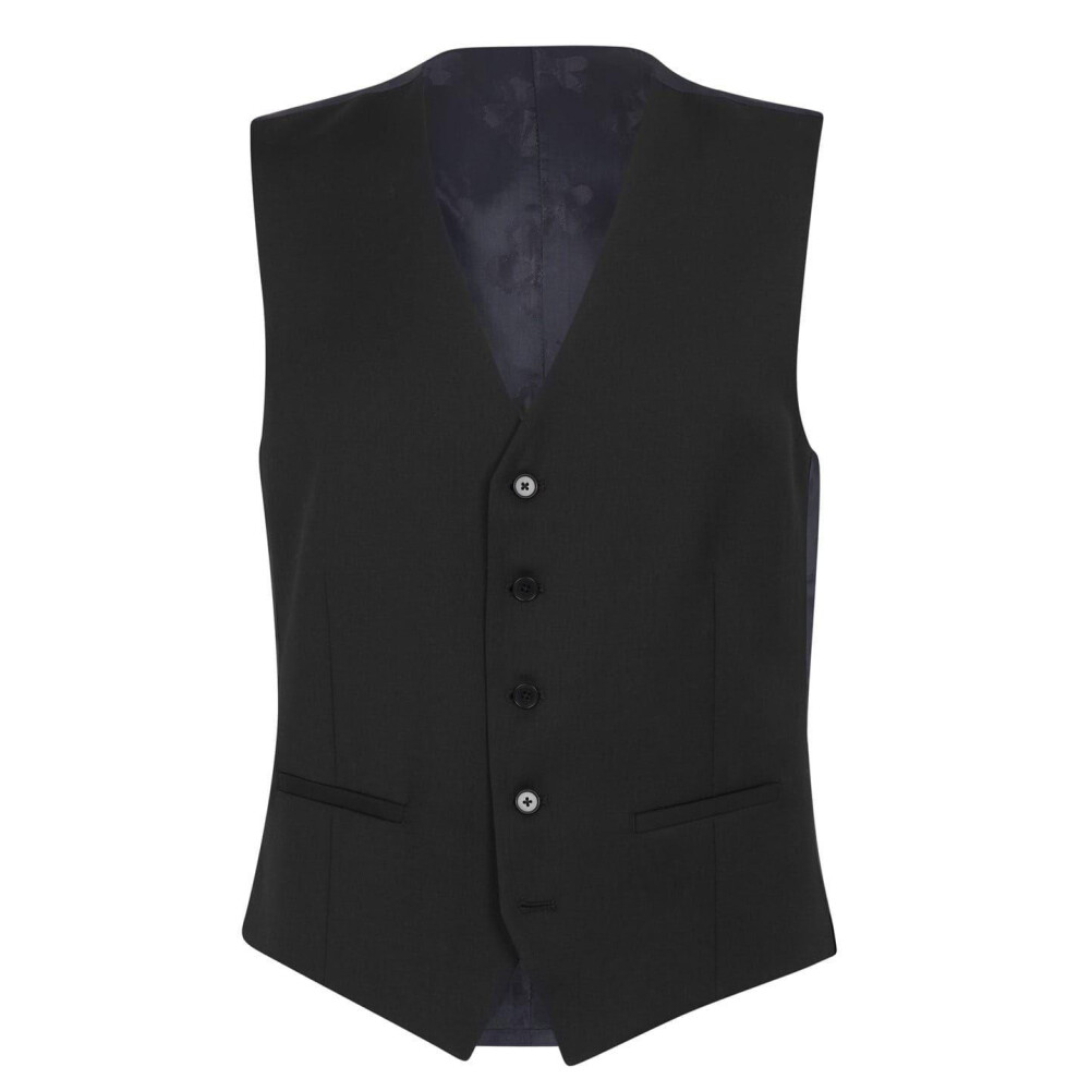 Ted Baker (44 In, ) Mens Irvinws Slim Formal Waistcoat Black
