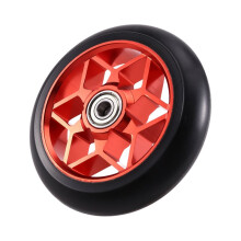110mm Scooter Wheels Replacement Stunt Scooter Aluminum Wheel Hub Kick Scooter Accessories with Bearings Red