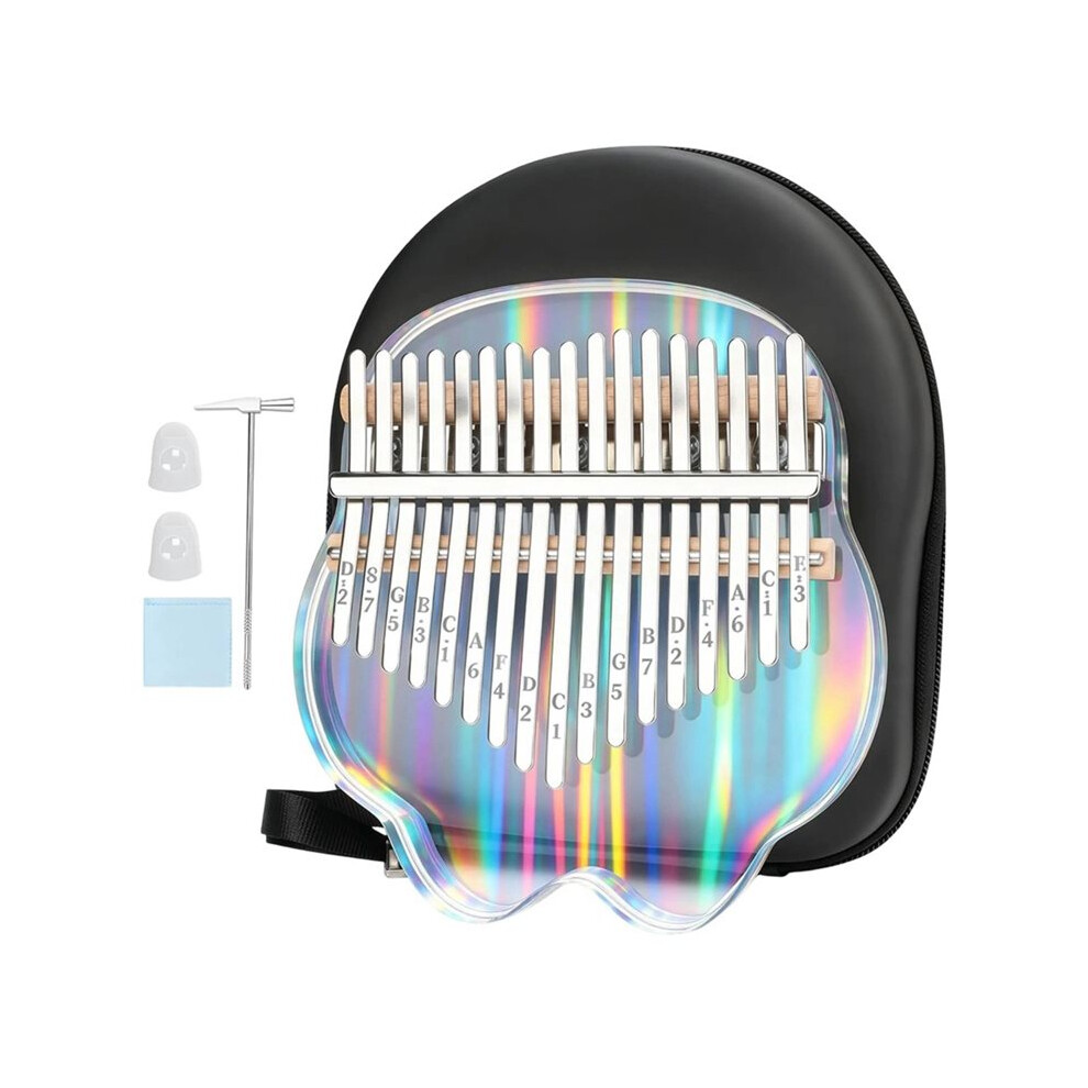 Saudism 17 Key Clear Acrylic Kalimba Thumb Piano Musical Therapy Kalimba Clear Finger Piano Musical Instruments