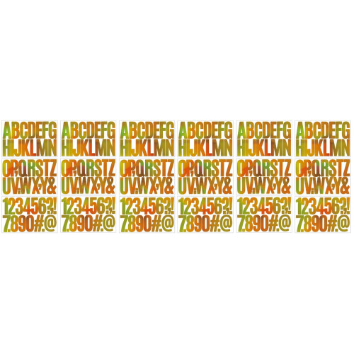 18Feuilles Lettres Autocollantes En Vinyle Pour