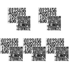 40Feuilles Stickers Alphabet Auto-Adhésifs PVC Noir