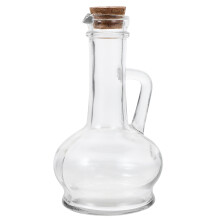 1Flacon D'huile En Verre Clair Embout En Bois Pour Cuisine Facile
