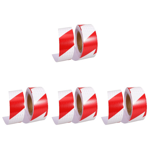 4Rouleaux Ruban Réfléchissant Décoratif Pet Pour Chantier