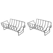 2Pièces Support Barbecue Noir Durable Pour Extérieure