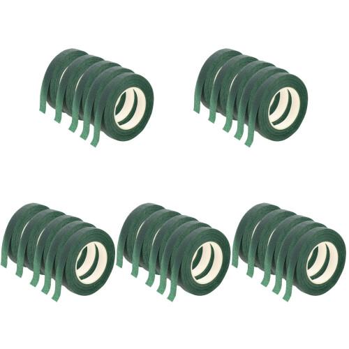 25Rouleaux Ruban Floral Vert Résistant Pour Bouquet Déco