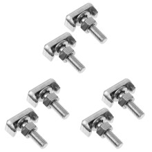 6Pièces Vis T-Bolt Pour Câble Batterie Auto Acier Inox Noir