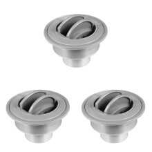3Pièces Bouches D'aération Climatisation Bus Gris En ABS Durable
